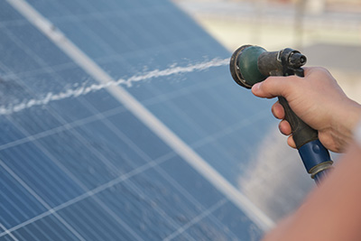 how to clean solar panels